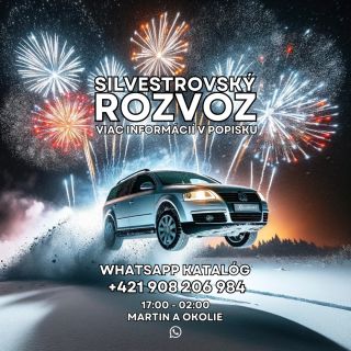 SILVESTROVSKÝ ROZVOZ 🎆 Užite si Silvester bez zbytočných starostí a bez suchôt. 🤪 1. Zadaj číslo 0908 206 984 do aplikácie...