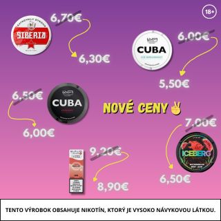 😩 LETO U KONCA A preto sme pre vás znížili ceny na vybrané produkty ako napríklad Elfliq, Siberia Slim a Regular, Iceberg...