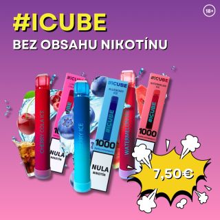 #iCUBE bez nikotínu 🎉 Vaša obľubená značka rozšírila svoje portfólio o 3 nové druhy elektronických cigariet. Nájdete u nás...